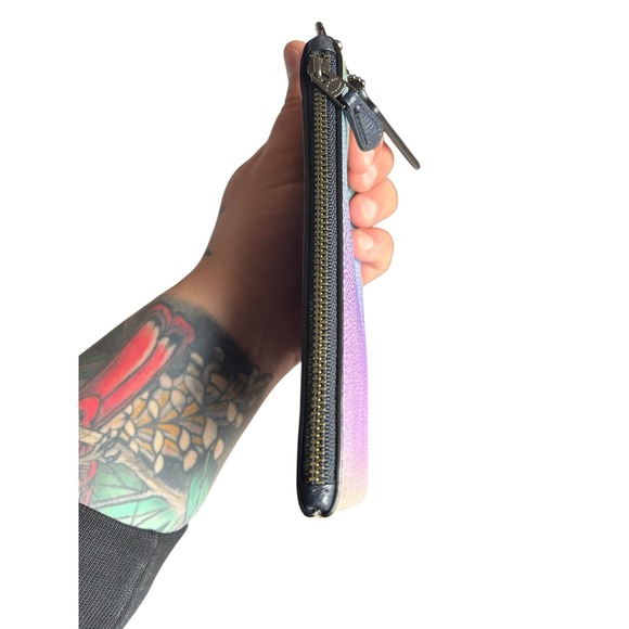 Coach Pouch Leather Multi-Case Women's Multicolor Made in USA Zipper Vintage - Picture 6 of 8